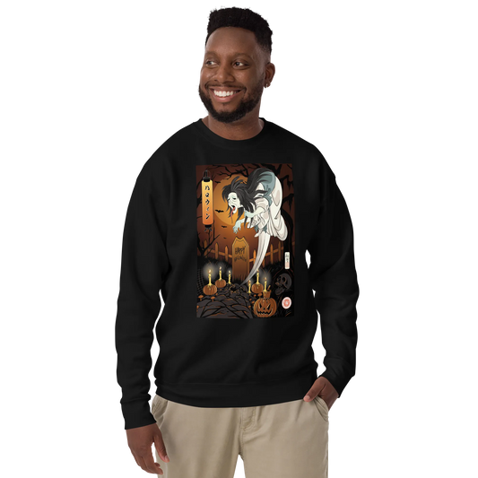 Halloween Horror Ghost Japanese Ukiyo-e Unisex Premium Sweatshirt