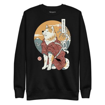 Samurai Dog Akita Best Friend Ukiyo-e Unisex Premium Sweatshirt