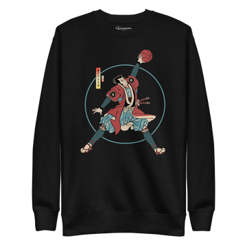 Samurai Basketball Player 3 Sport Ukiyo-e Unisex Premium Sweatshirt