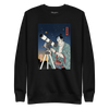 Samurai Astronomy Telescope Ukiyo-e Unisex Premium Sweatshirt