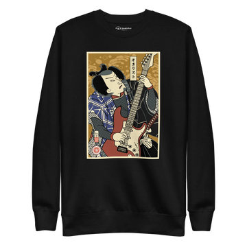 Samurai Electric Guitar Guitarist Music Ukiyo-e Unisex Premium Sweatshirt