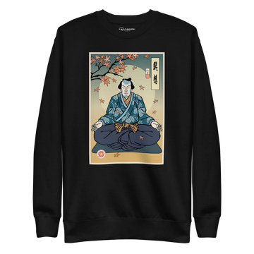 Samurai Meditation Yoga Japanese Ukiyo-e Unisex Premium Sweatshirt