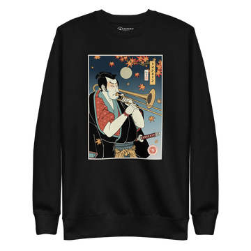 Trombone Samurai Music Ukiyo-e Unisex Premium Sweatshirt