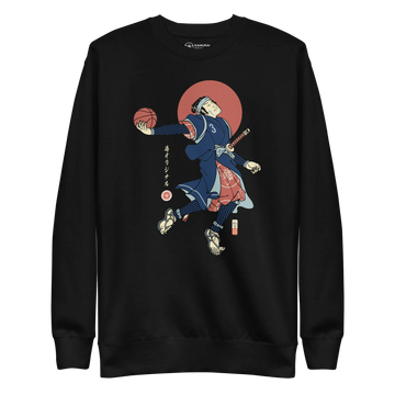 Samurai Basketball Player 4 Sport Ukiyo-e Unisex Premium Sweatshirt