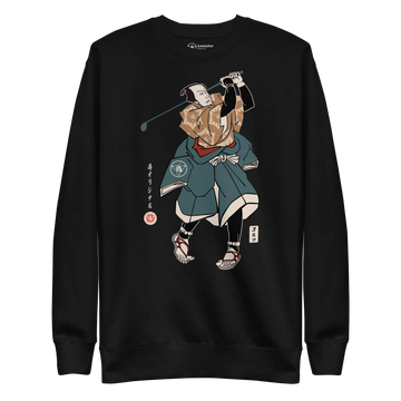 Samurai Golf Player Ukiyo-e Unisex Premium Sweatshirt