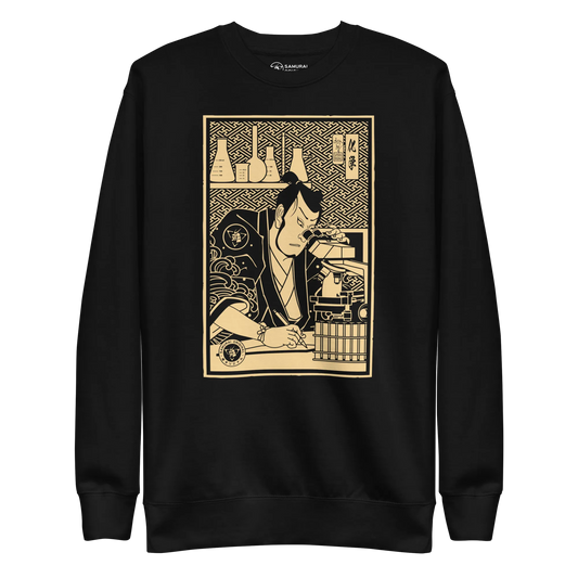 Samurai Chemistry Natural Science Ukiyo-e Unisex Premium Sweatshirt