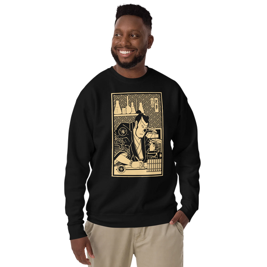 Samurai Chemistry Natural Science Ukiyo-e Unisex Premium Sweatshirt