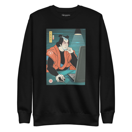 Samurai Programmer 4 Code Developer Ukiyo-e Unisex Premium Sweatshirt