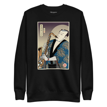 Samuai Saxophone Music Japanese Ukiyo-e Unisex Premium Sweatshirt