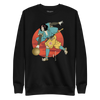 Samurai Play Bowling Ukiyo-e Unisex Premium Sweatshirt