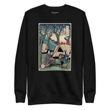 Samurai Camping Weekend Ukiyo-e Unisex Premium Sweatshirt