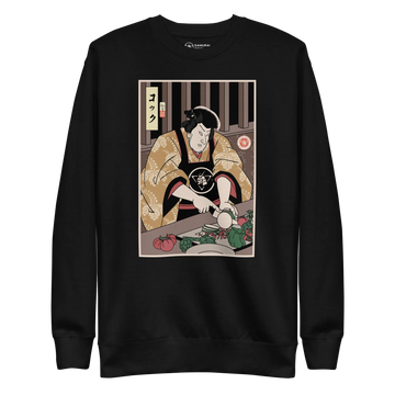 Samurai Chef 2 Cook Dish Ukiyo-e Unisex Premium Sweatshirt