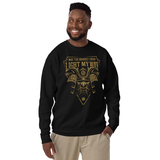 Samurai May The Bidges I Burn Light Unisex Premium Sweatshirt