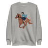 Onna Bugeisha Riding Horse Japanese Ukiyo-e Unisex Premium Sweatshirt - Samurai Original