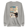 Cat Programmer Ukiyo-e Unisex Premium Sweatshirt - Carbon Grey / S