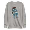 Samurai Hiking Japanese Ukiyo-e Unisex Premium Sweatshirt - Carbon Grey / S