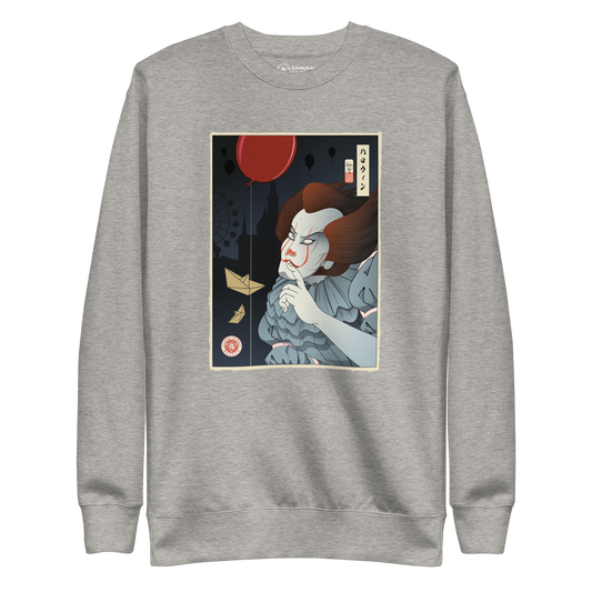 Halloween Pennywise Clown Japanese Ukiyo-e Unisex Premium Sweatshirt