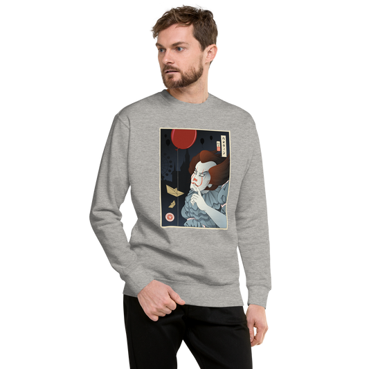 Halloween Pennywise Clown Japanese Ukiyo-e Unisex Premium Sweatshirt