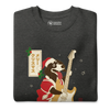 Dachshund Play Guitar Christmas Japanese Ukiyo-e Unisex Premium Sweatshirt -