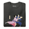 Samurai & Geisha Figure Skating Japanese Ukiyo-e Unisex Premium Sweatshirt - Samurai Original