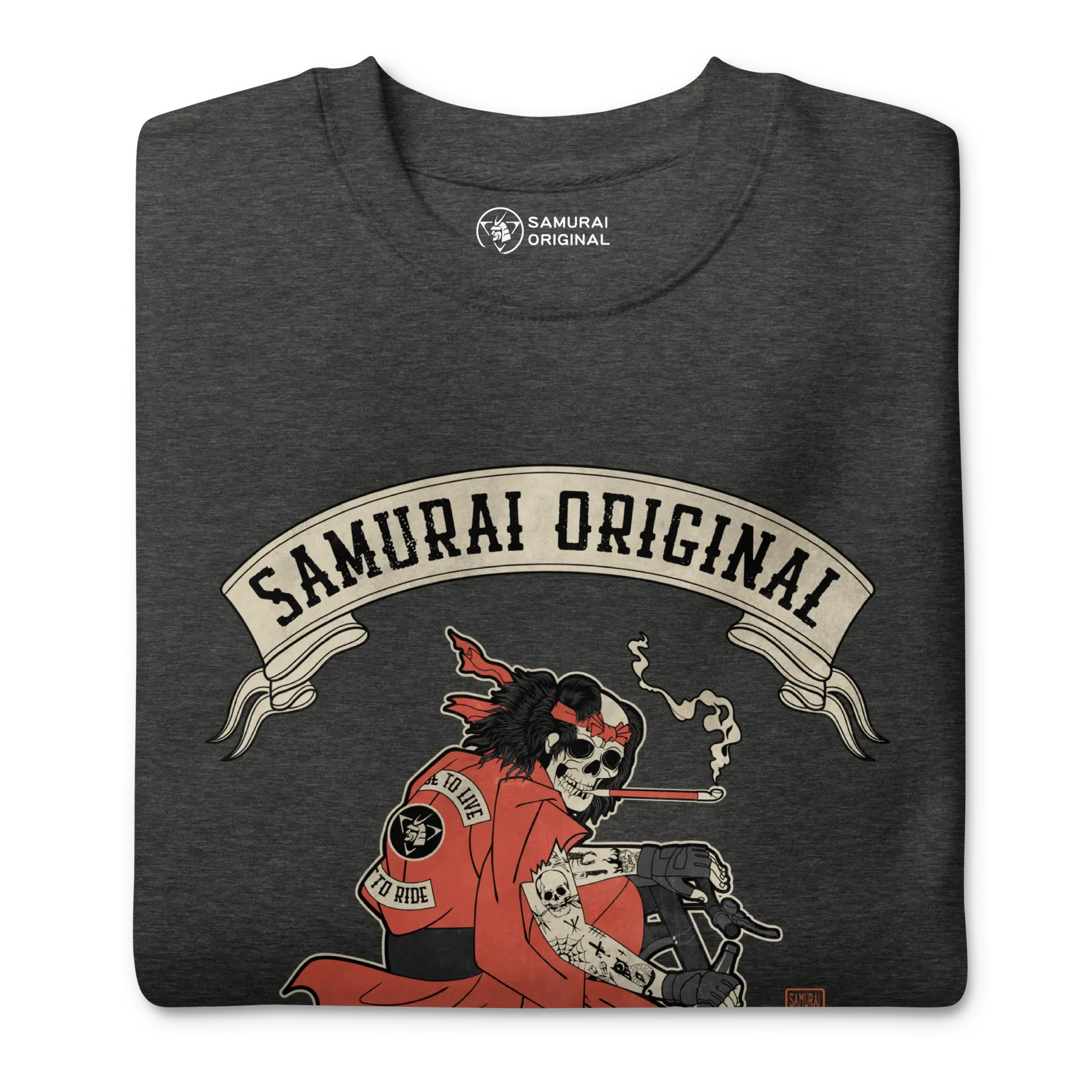 Samurai Choppers Biker Japanese Ukiyo-e Unisex Premium Sweatshirt - Samurai Original