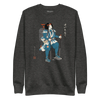 Samurai Hiking Japanese Ukiyo-e Unisex Premium Sweatshirt - Charcoal Heather / S