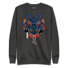 Samurai Mask with Fiery Eyes Ukiyo-e Unisex Premium Sweatshirt