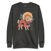 Golden Retriever Japanese Ukiyo-e Unisex Premium Sweatshirt - Charcoal Heather / S