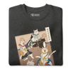 Cat Band Music Japan Ukiyo-e Unisex Premium Sweatshirt -