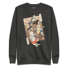 Cat Band Music Japan Ukiyo-e Unisex Premium Sweatshirt - Charcoal Heather / S