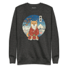 Dog Shiba Inu Samurai Ukiyo-e Funny Unisex Premium Sweatshirt