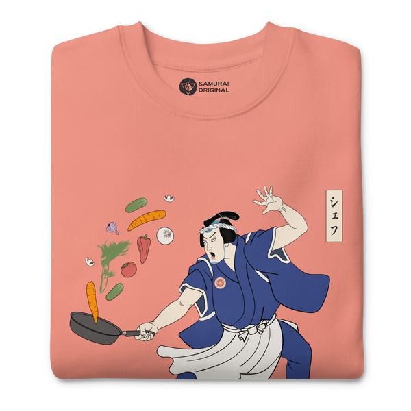 Samurai Chef Japanese Ukiyo-e Unisex Premium Sweatshirt - Samurai Original
