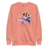 Samurai & Geisha Figure Skating Japanese Ukiyo-e Unisex Premium Sweatshirt - Samurai Original