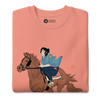 Onna Bugeisha Riding Horse Japanese Ukiyo-e Unisex Premium Sweatshirt - Samurai Original