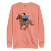 Onna Bugeisha Riding Horse Japanese Ukiyo-e Unisex Premium Sweatshirt - Samurai Original