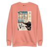 Cat Programmer Ukiyo-e Unisex Premium Sweatshirt - Dusty Rose / S