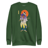 Halloween Samurai Skeleton Japanese Ukiyo-e Unisex Premium Sweatshirt - Forest Green / S