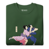 Samurai & Geisha Figure Skating Japanese Ukiyo-e Unisex Premium Sweatshirt - Samurai Original