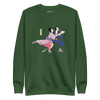 Samurai & Geisha Figure Skating Japanese Ukiyo-e Unisex Premium Sweatshirt - Samurai Original