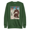 Samurai Hunts Sasquatch Japanese Ukiyo-e Unisex Premium Sweatshirt - Forest Green / S