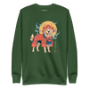 Golden Retriever Japanese Ukiyo-e Unisex Premium Sweatshirt - Forest Green / S