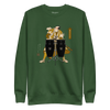 Samurai Playing the Conga Drums Ukiyo-e Unisex Premium Sweatshirt