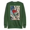 Samurai Rock Climbing Extreme Sport Ukiyo-e Unisex Premium Sweatshirt