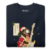 Dachshund Play Guitar Christmas Japanese Ukiyo-e Unisex Premium Sweatshirt -