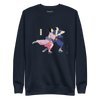 Samurai & Geisha Figure Skating Japanese Ukiyo-e Unisex Premium Sweatshirt - Samurai Original