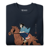 Onna Bugeisha Riding Horse Japanese Ukiyo-e Unisex Premium Sweatshirt - Samurai Original