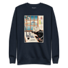 Cat Programmer Ukiyo-e Unisex Premium Sweatshirt - Navy Blazer / S