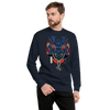 Samurai Mask with Fiery Eyes Ukiyo-e Unisex Premium Sweatshirt