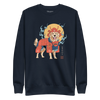 Golden Retriever Japanese Ukiyo-e Unisex Premium Sweatshirt - Navy Blazer / S