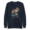 Samurai Bulldog Japanese Ukiyo-e Unisex Premium Sweatshirt - Samurai Original